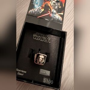 🎉SALE🎉Disney Star Wars Stainless Steel Storm Tropper Ring Size 10